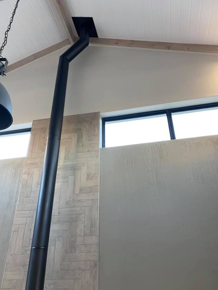 Fireplace - New contemporary face brick construction in the Mossel Bay area by Schoeman Trio Builders