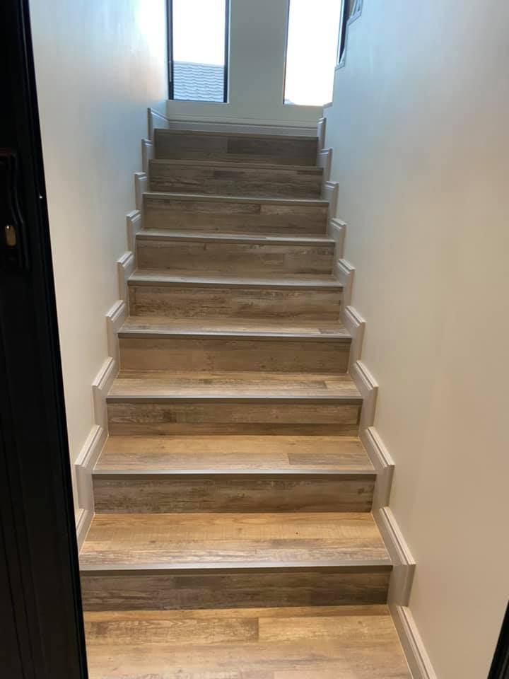 Stairway - New contemporary face brick construction in the Mossel Bay area by Schoeman Trio Builders
