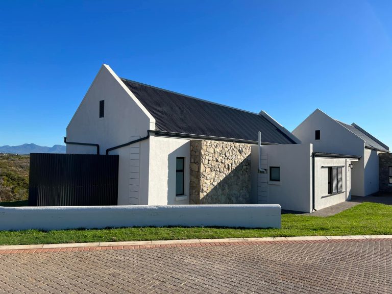 Rear view of the Renosterbos show house. Schoeman Trio Builders residential building, Hartenbos
